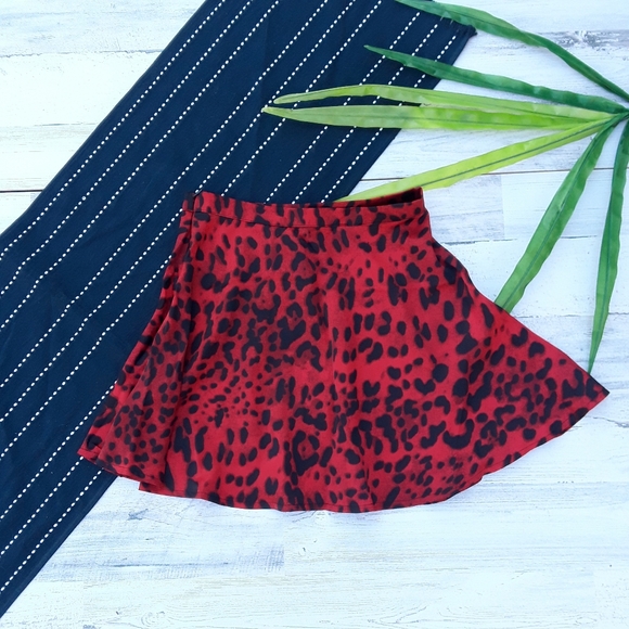 Princess Polly Dresses & Skirts - Princess Polly| Delvonte Mini Skirt Leopard Red 4